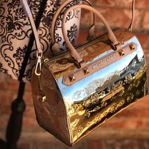 Michael kors KARA large duffle bag pale gold